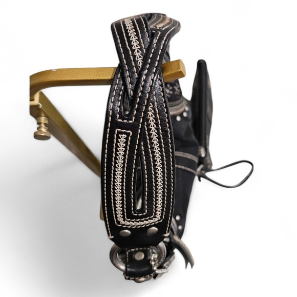 Coach Mia 2006 RARE & Vintage Black & Silver Hobo Set - Picture 5 of 13